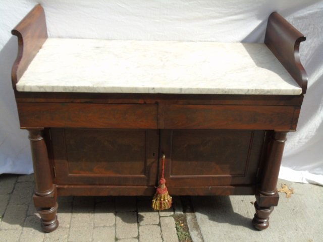 Antique Marble Top American Empire Vanity Table (1 of 5)