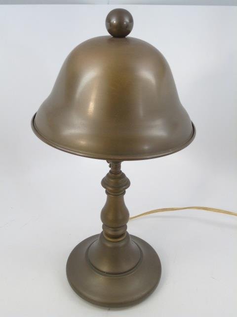 Vintage Brass Electrified Desk Lamp w Brass Shade (1 of 5)