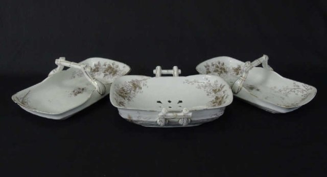 Three Antique French Porcelain Vanity Items (1 of 6)
