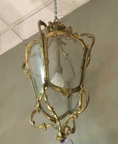 French Rococo Style Gilt Bronze Chandelier Lantern (1 of 5)
