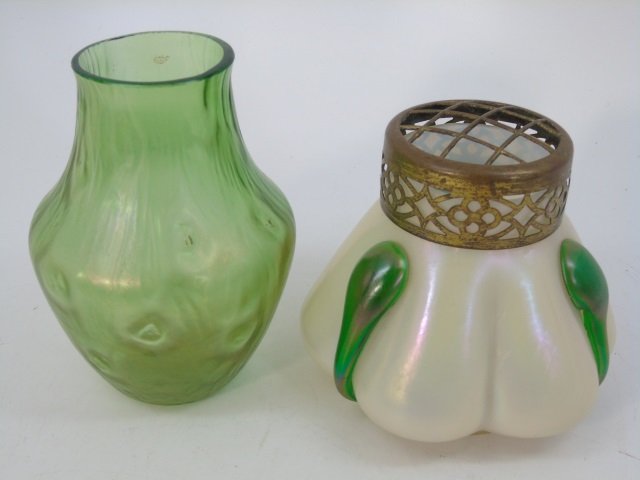 Two Antique Art Glass Attributed to Loetz Vases (1 of 6)