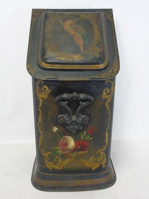 Antique 19th C Victorian Hand Painted Coal Scuttle (1 of 6)