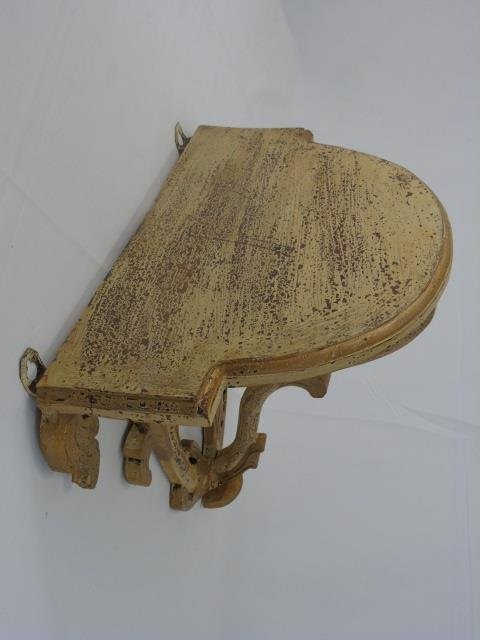 Carved Wood Florentine Style Wall Bracket Shelf (1 of 4)
