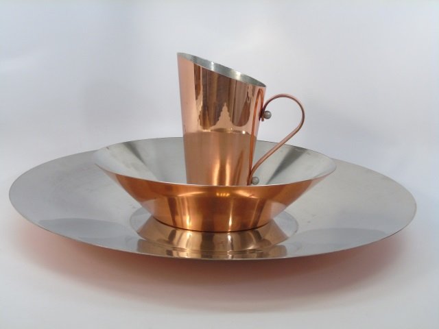 Three Ken Benson Cymbal Mid Century Copper Items (1 of 9)