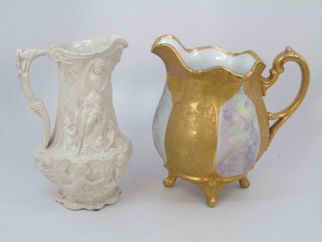 Two Antique Pitchers - English & Bavarian (1 of 8)