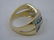Estate 14kt Yellow Gold Diamond & Spinel Ring - 4