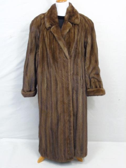 Vintage Ladies Full Length Light Brown Mink Coat (1 of 5)
