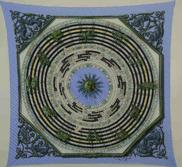 Hermes Silk Pleated Accordion Scarf in Box (1 of 9)