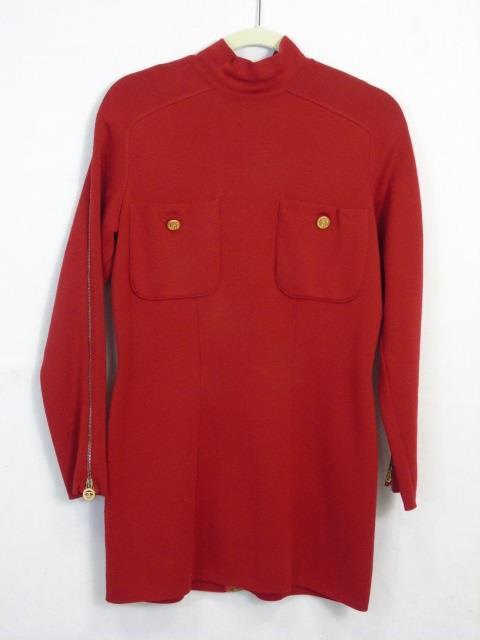 Vintage Chanel Boutique Woven Red Dress (1 of 5)