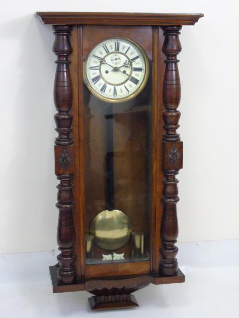 Vintage Mahogany Tavern Style Carved Wall Clock (1 of 8)