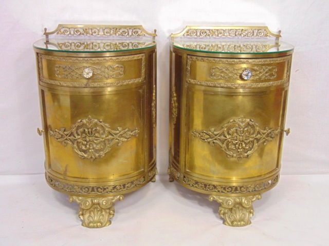 Antique Concord Hotel Gilt Bronze Nightstands (1 of 9)