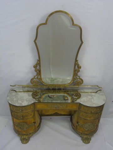 Antique Concord Hotel Gilt Bronze Vanity (1 of 5)