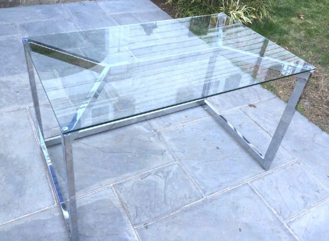 Contemporary Modern Glass & Chrome Office Desk (1 of 5)