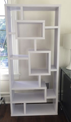 Contemporary White Mondrian Style Bookcase Unit (1 of 5)