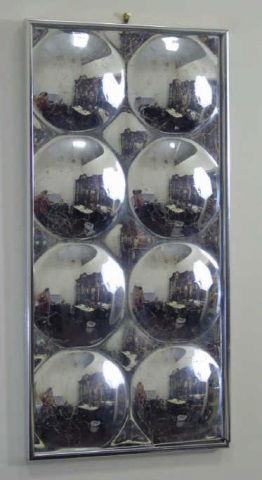 Contemporary Modern Silvered Bubble Mirror (1 of 3)