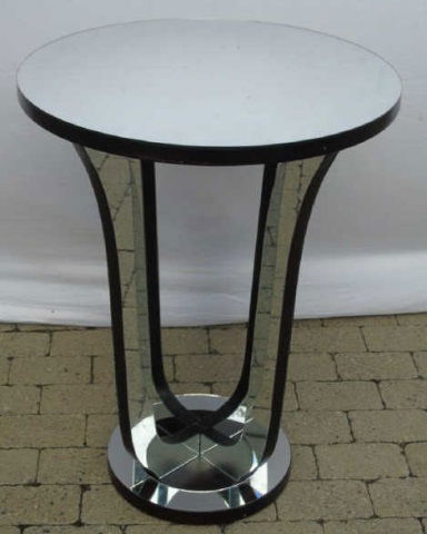 Contemporary Hollywood Regency Mirrored End Table (1 of 5)