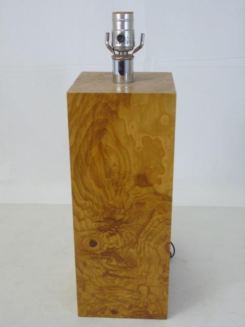 Vintage Mid Century Modern Burl Wood Table Lamp (1 of 4)