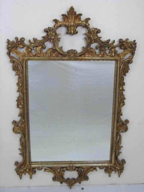 French Rococo Style Gold Scrollwork Mirror (1 of 5)