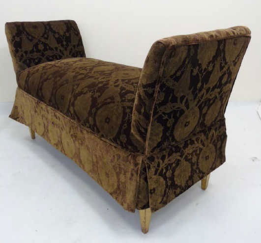 Contemporary Upholstered Bench w/ Arms & Skirt (1 of 4)