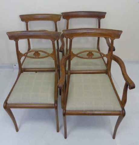 4 Antique French Provencal Style Dining Chairs (1 of 5)