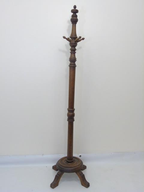 Antique 19th C Victorian Carved Wood Coat Rack (1 of 4)