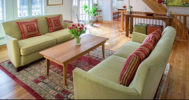 Contemporary Modern Curved Arm Sofa / Couch (1 of 6)