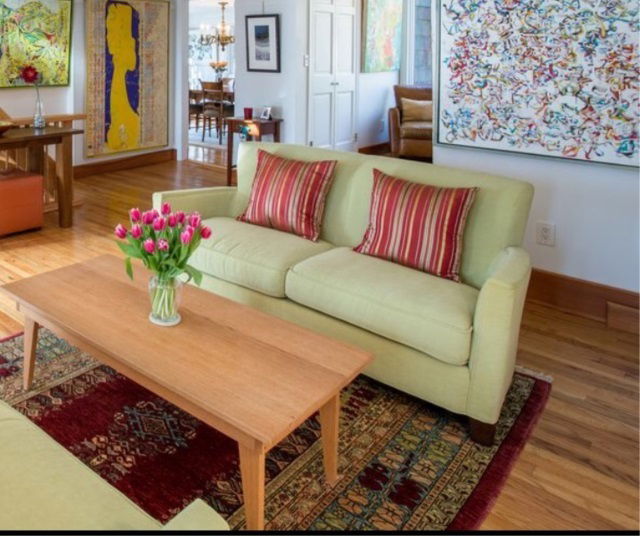 Contemporary Modern Curved Arm Sofa / Couch (1 of 6)