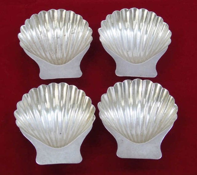 Set 4 Matched Taxco Eagle Sterling Silver Shells (1 of 5)