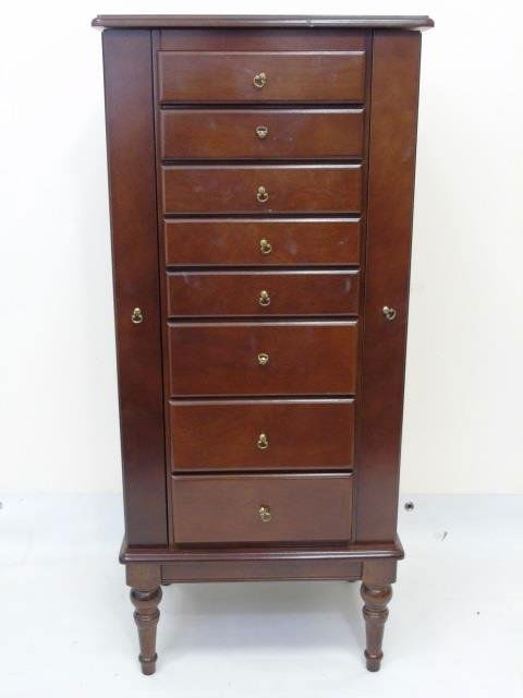 Contemporary Mahogany Ladies Jewelry Box Chest (1 of 7)