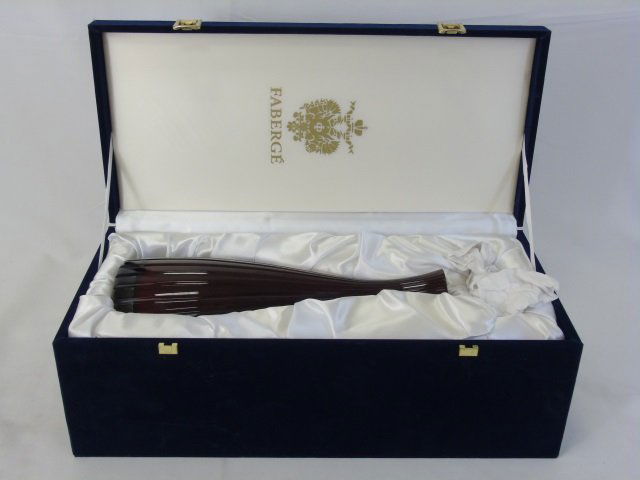 Faberge Ruby Glass Decanter in Original Box (1 of 5)