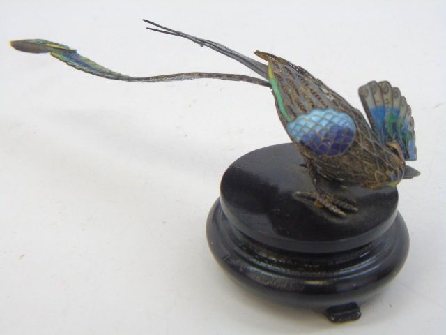 Antique Chinese Silver & Enamel Filigree Statue (1 of 5)