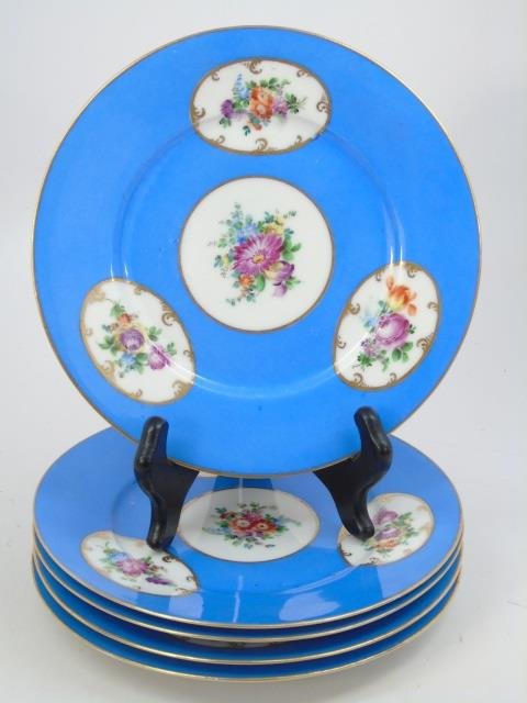 Set of Antique Dresden Germany Hand Painted Plates (1 of 3)