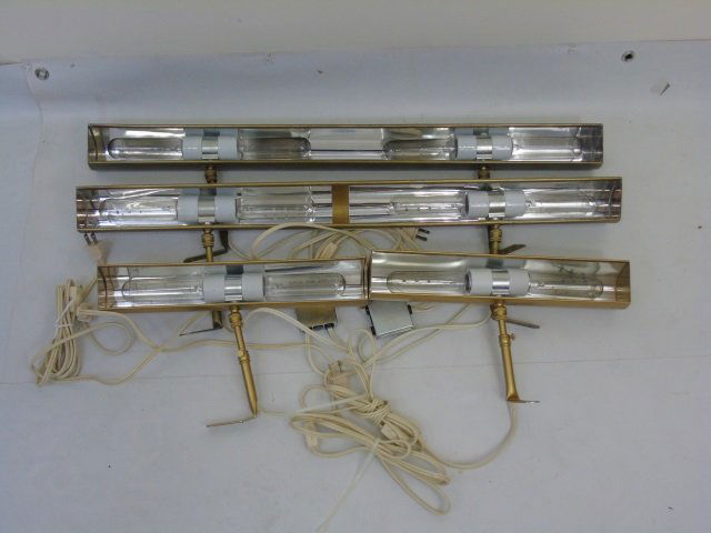 Four Contemporary Gilt Metal Painting Lamps (1 of 3)