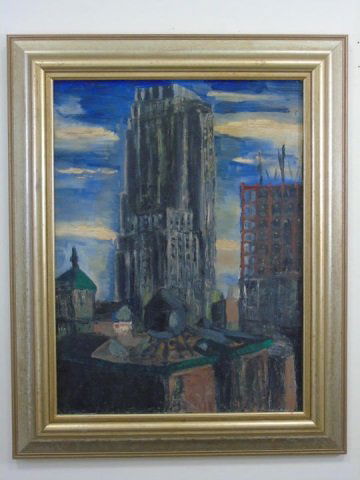 Oil Painting of NYC Skyscraper Water Tanks by Nuti (1 of 4)