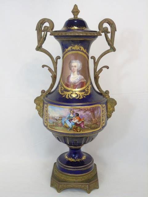 Antique Sevres French Porcelain & Ormolu Urn (1 of 10)