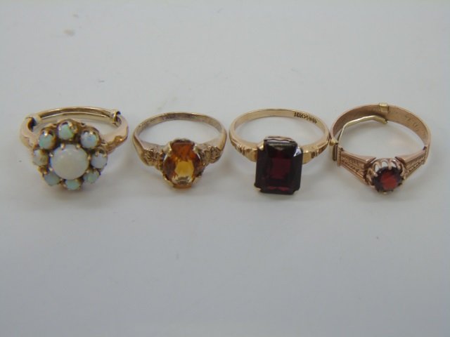 Four Estate Antique Yellow Gold Ladies Rings (1 of 4)