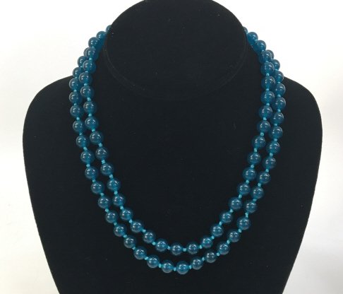 36 Inch Blue Topaz Beaded Necklace Strand (1 of 4)