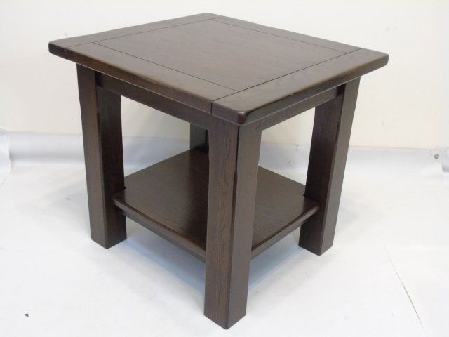 Contemporary Traditional Plank Wood End Table (1 of 3)