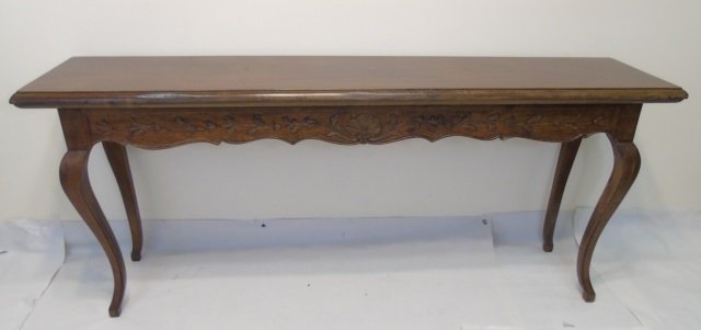 Hand Carved French Country Provencal Sofa Table (1 of 5)