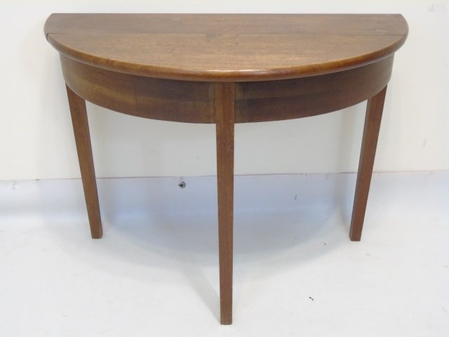Antique Country Mahogany Demi-Lune Side Table (1 of 3)