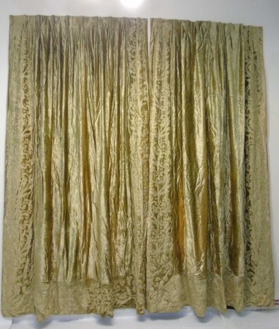Custom Made Zuber Paris Gold Velvet Curtain Panels (1 of 5)