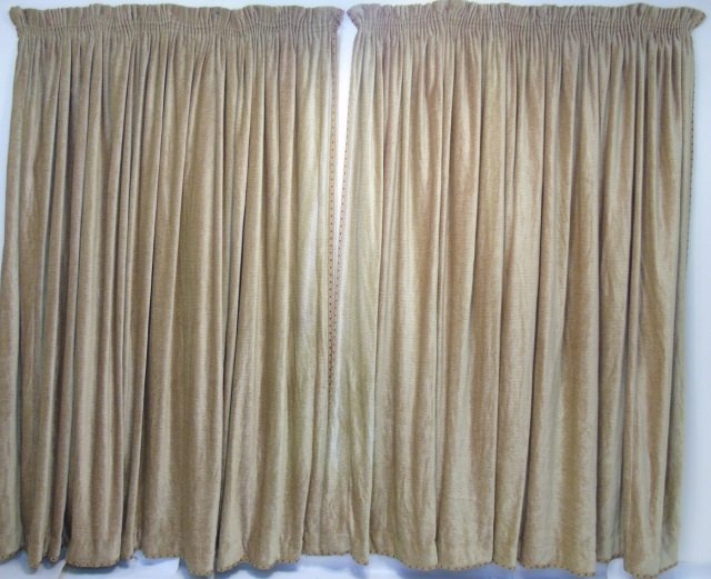 Custom Made Zuber Paris Beige Velvet Curtain Panel (1 of 6)