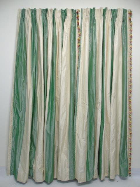 Custom Made Zuber Paris Striped Silk Curtain Panel (1 of 5)