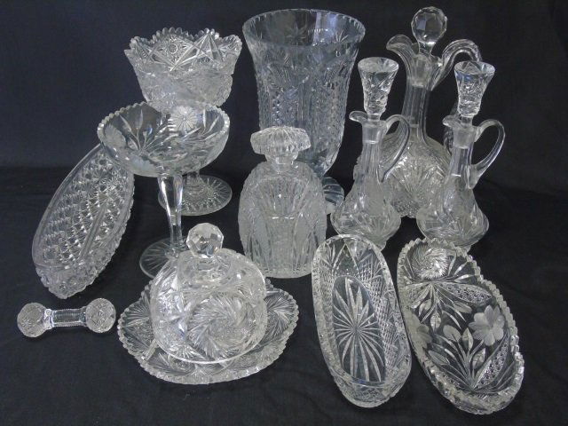 Large Group American Brilliant Glass & Cut Crystal (1 of 5)