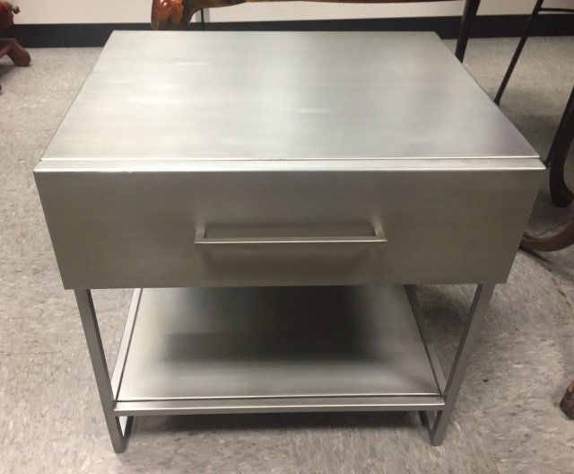 Contemporary Modern Metal Nightstand / End Table (1 of 4)