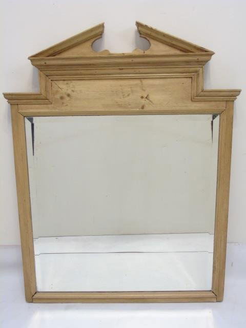 Country Style Pine Broken Arch Pediment Mirror (1 of 3)