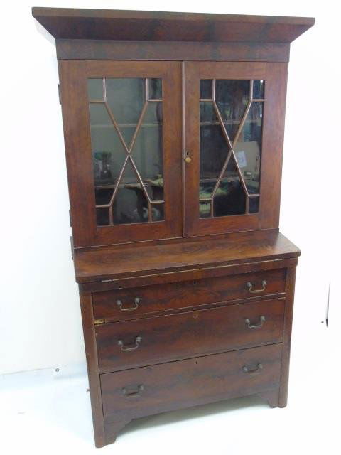Antique 19th C Georgian Style Breakfront Cupboard (1 of 6)