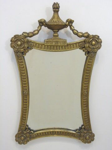 Neo Classical Style Gilt Mirror w Florettes (1 of 3)