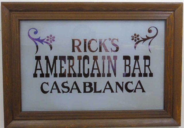 Rick's American Bar Casablanca Framed Sign (1 of 1)