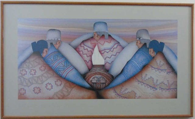 Framed Contemporary Southwestern Style Print (1 of 5)